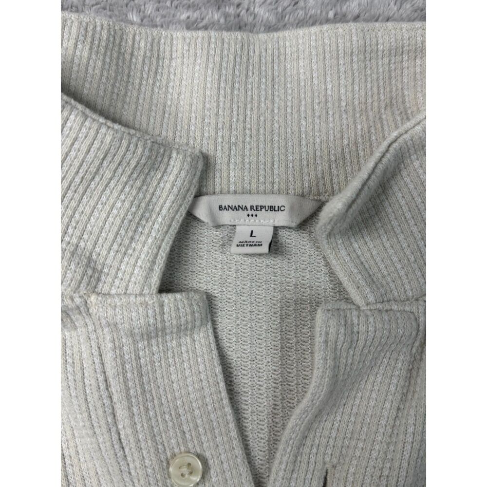 Banana Republic Men's Ribbed Knit Polo Shirt
